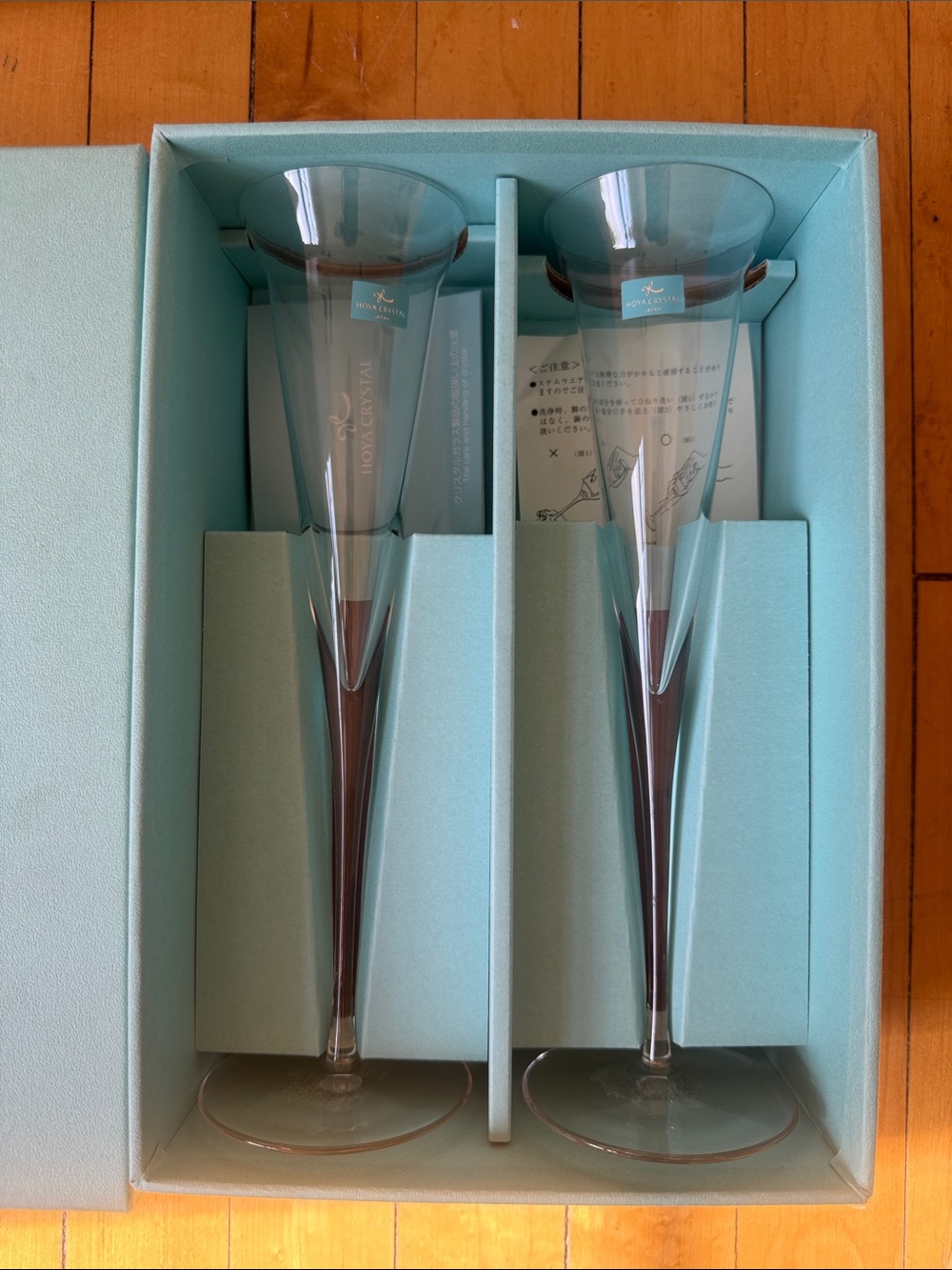 Hoya Crystal Champagne flutes